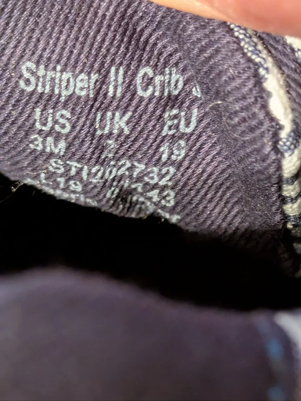 Sperry Striper II Crib Jr Shoe Baby 3m